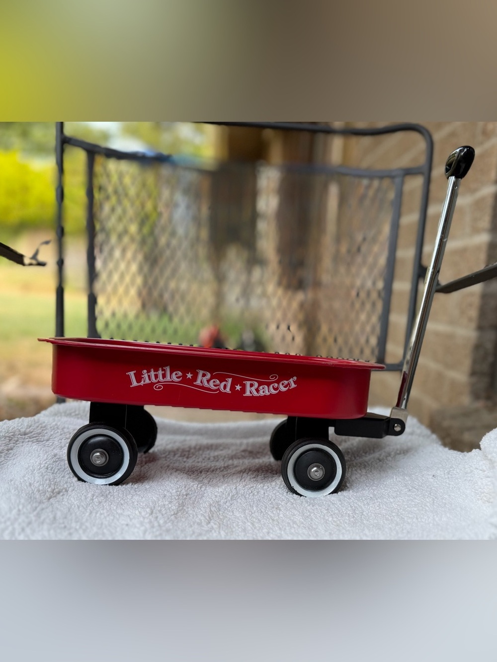 Vintage Little red racer Premium Red Bath Tray with Handle
